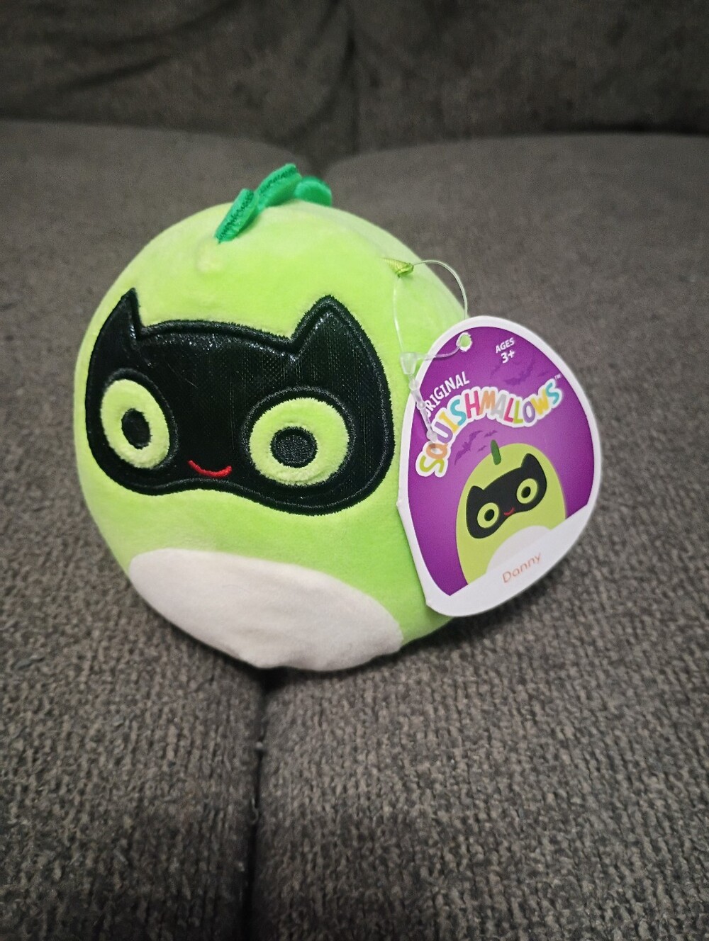 Squishmallows 4.5" Danny Plush - Lime Green with Black Mask
